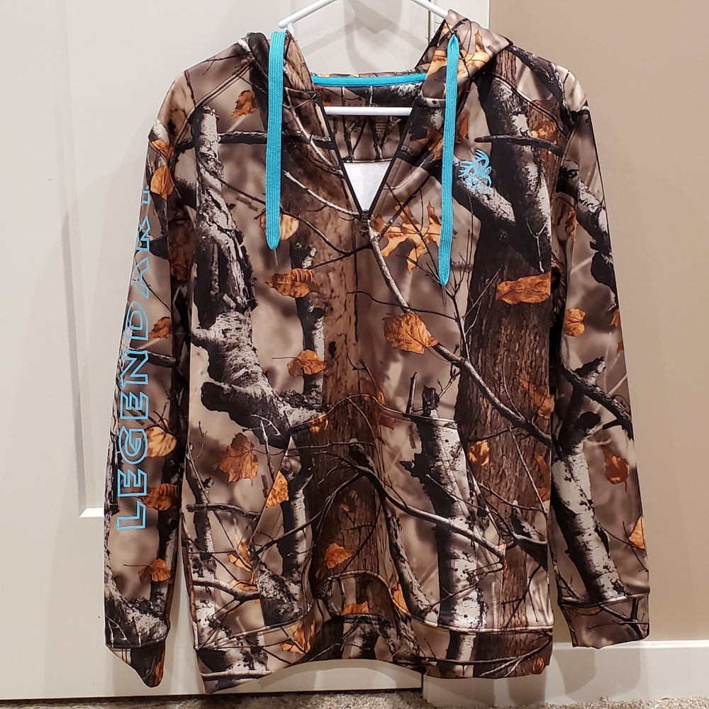 Legendary Whitetails Camouflage Hoodie w/ blue